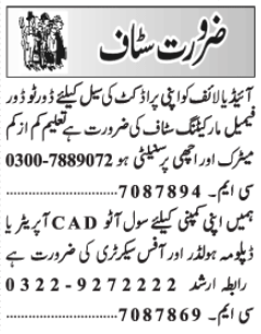 Daily Jang Newspaper Classified Jobs 2020 in Lahore