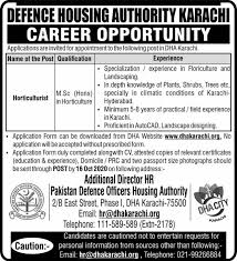 Defence Housing Authority (DHA) Karachi Jobs 2020