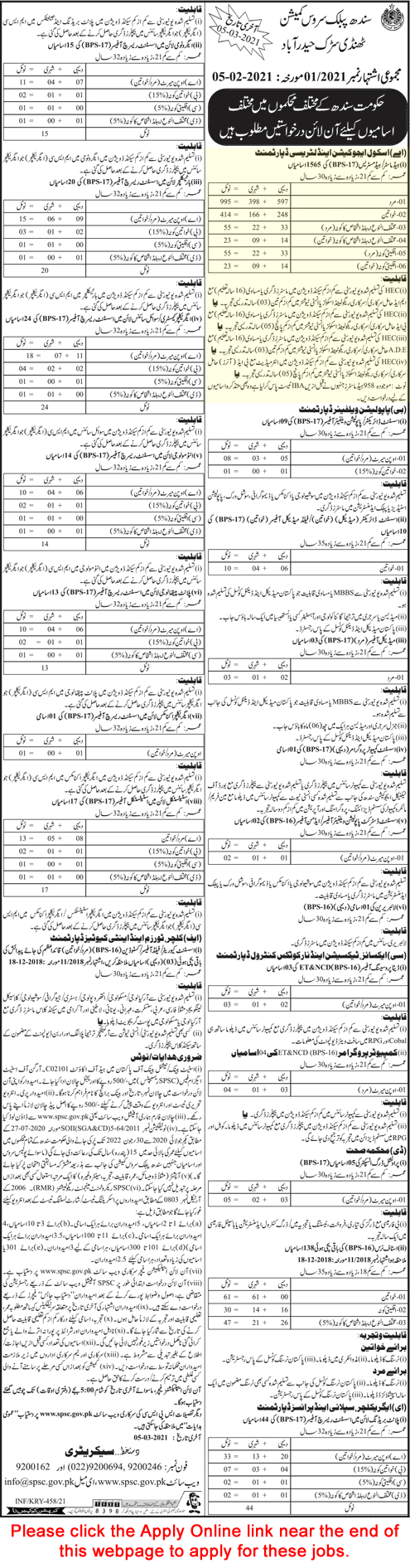  Headmaster / Headmistress Jobs in School Education and Literacy Department Sindh 2021