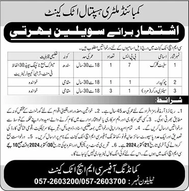 CMH Attock Jobs October 2024