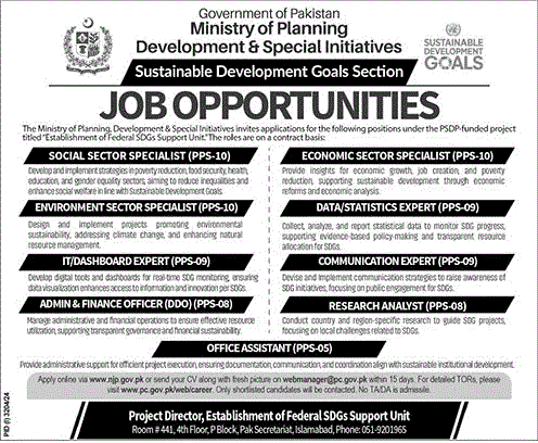 Ministry of Planning Development and Special Initiative Jobs November 2024